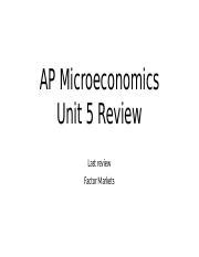 Ap Microeconomics Unit Review Pptx Ap Microeconomics Unit Review