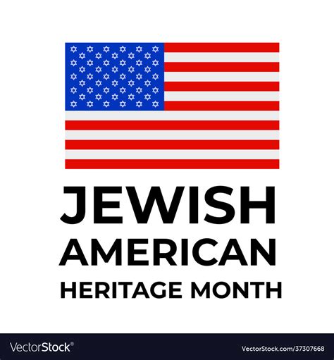 Jewish-american heritage month typography poster Vector Image