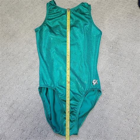 Gk Elite Gymnastics Leotard Green Leopard Size L Ebay