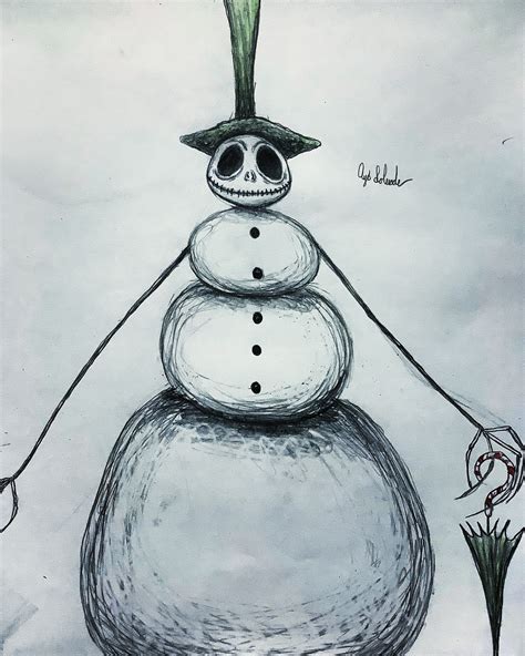 Jack Skellington Snowman Digital Print. - Etsy