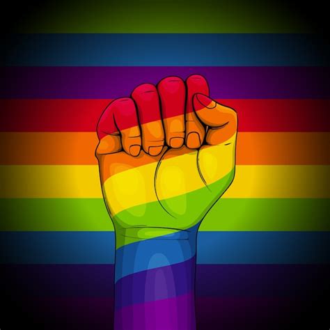 Free Vector Pride Day Concept With Hand