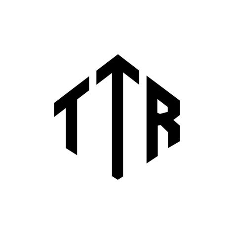 diseño de logotipo de letra ttr con forma de polígono diseño de