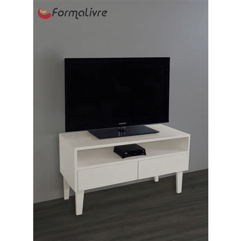 Rack Tv Bancada Nicho E Gaveta Laqueado Off White Laca Elo7