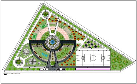 Site Plan Layout Detail for Park and Residential Area