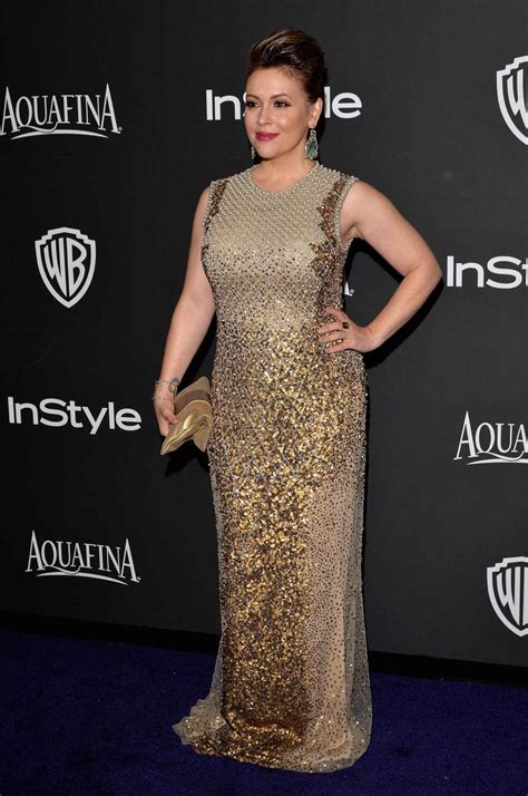 Alyssa Milano Instyle And Warner Bros Golden Globes Party