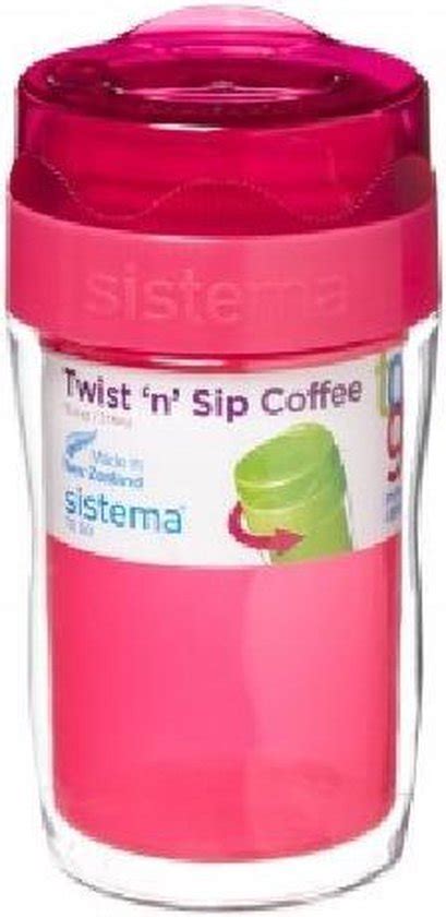 Sistema To Go Twist N Sip Coffee Thermobeker 315 Ml Roze Bol