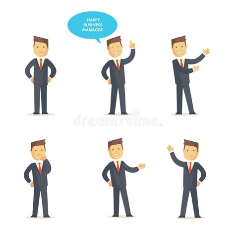 Businessman Manager Set Stock Vector Illustration Of Relationship