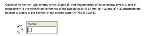 Solved Consider An Element With Energy Levels Eo And E And Chegg