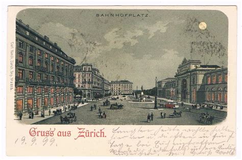 Z Rich Bahnhof Mondschein Litho Kaufen Auf Ricardo