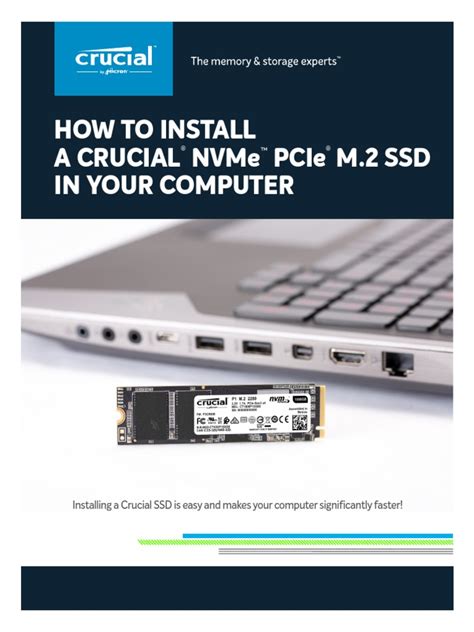 Crucial Nvme Pcie m2 SSD Install Guide | PDF | Solid State Drive | Laptop