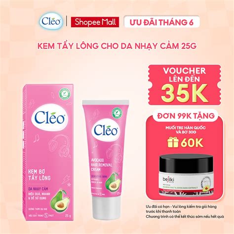 [mã Sgmst15k Giảm đến 15k đơn 99k] Kem Tẩy Lông Cho Da Nhạy Cảm Cleo