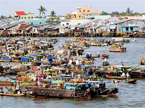 cai rang floating market  tho mekong delta hours map