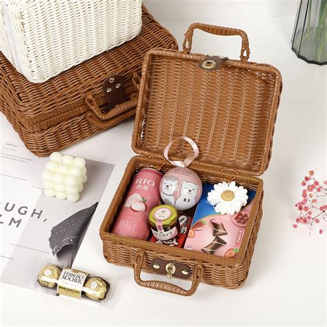 Handmade Imitation Rattan Storage Box Storage Box Prop Box Finishing