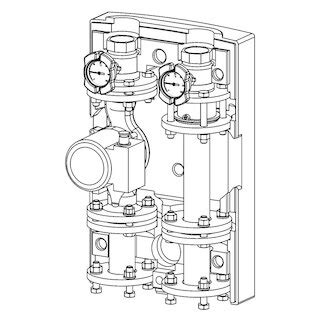 Meier Tobler VARIO 2 Pumpengruppe PGR 40 Wilo Para HF 0 5 8 Nettohe