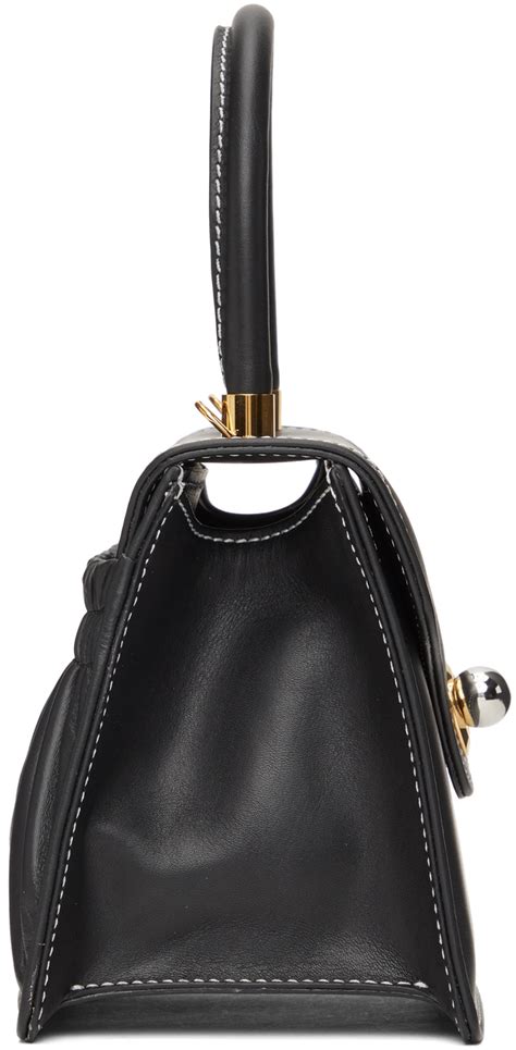 Ratio Et Motus Black Leather Lady 15 Top Handle Bag Ratio Et Motus