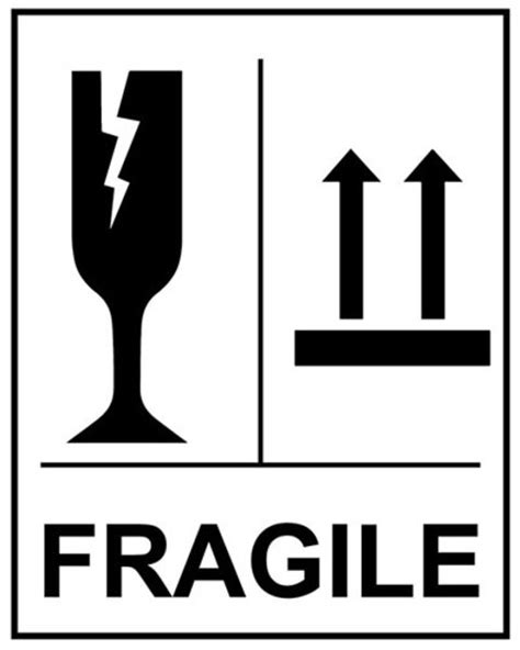 Slater Safety Fragile Glass This Way Up Self Adhesive Labels X Mm