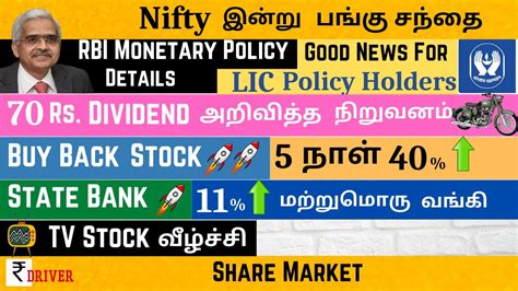 Share Market News Today Tamil Stock Market Pangu Sandhai LIC IPO