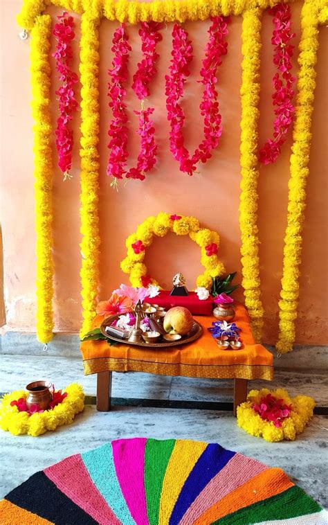 Ganesh Chaturthi Decorations At Home Esay And Simple Ganpati Decorations Ideas