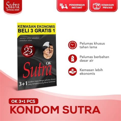 Jual Kondom Sutra OK Hitam Isi 3 1 4 PCS 3 Plus 1 Ekonomis Beli