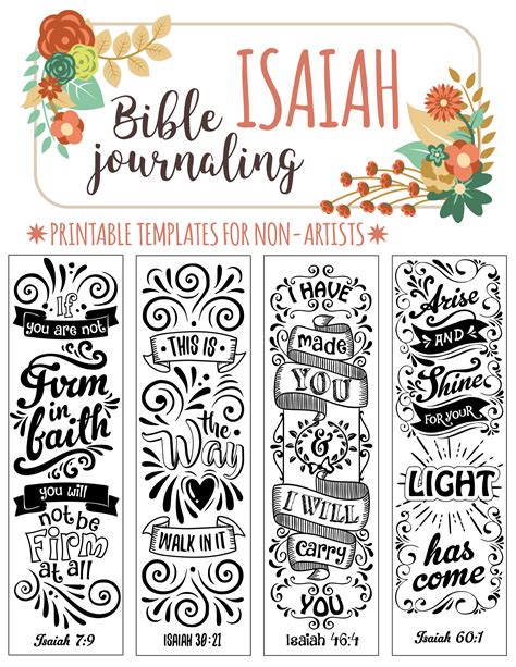 Isaiah Bible Journaling Printable Templates Illustrated Christian