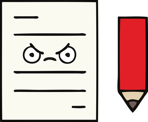 cute cartoon   test paper  png