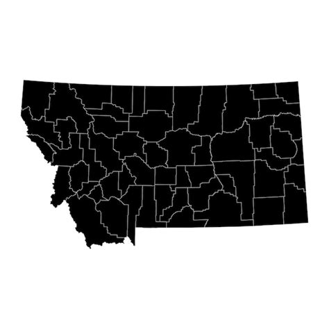 Preview Of Montana State Vector Road Map Map Symbols Map Us State Map