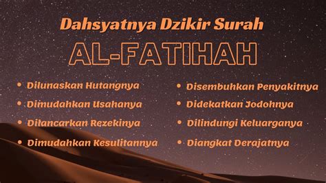 Dzikir Surah Al Fatihah Kali Bacaan Arab Latin Dan Artinya