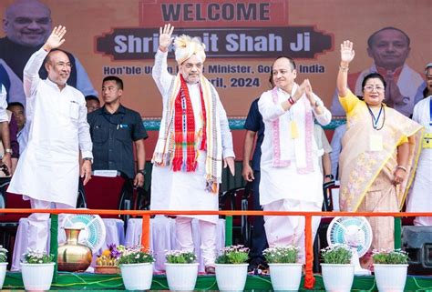 Govts Priority Is To Bring Peace Hm Amit Shah Says At Rally In