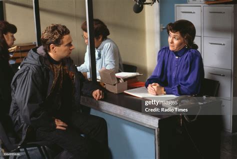 Actors Nick Conway And Pamela Power In A Scene From The Christmas