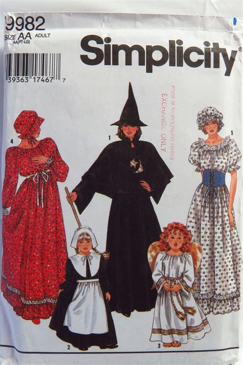 Simplicity 9982 Misses Costume Halloween Costume Sewing Patterns