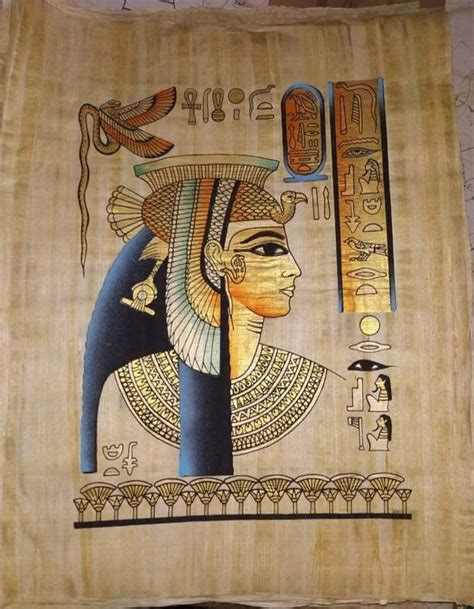 Original Egyptian Natural Papyrus Hand Painted By Saied Etsy