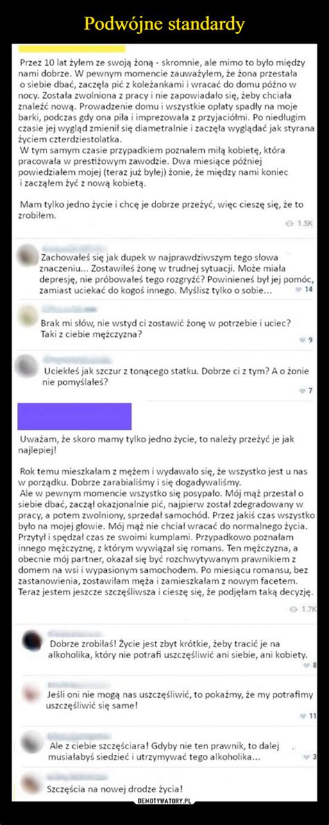 Podw Jne Standardy Demotywatory Pl