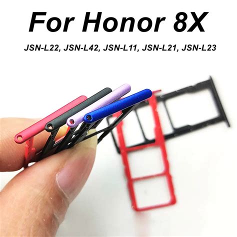 For Huawei Honor 8x Sim Card Tray Slot Holder Micro Sd Card Adapter For Honor View 10 Lite