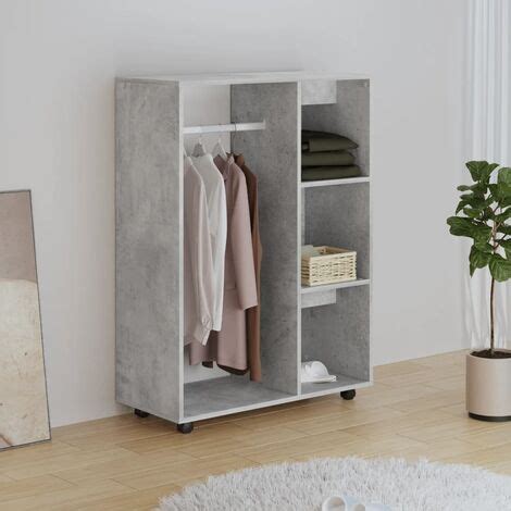 Furniture Limited Garde Robe Gris B Ton X X Cm Bois