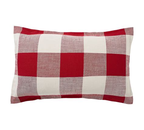 Ivory Cherry Bryce Buffalo Check Sham King Pottery Barn Havenly