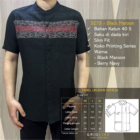 Jual GRIDLINE Premium Koko Series Kemeja Pria FULL KATUN 40s Lengan