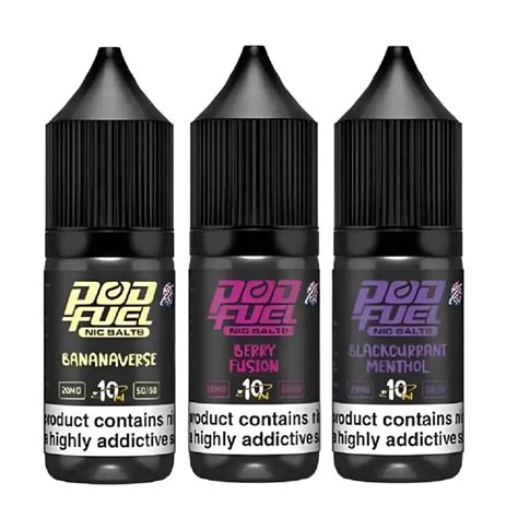 Pod Fuel Nic Salts Pack Of 10 Vaportiser Ltd Vape Wholesale Supplier