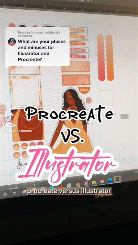 Procreate Vs Illustrator Blog Planner Life Planner Stationery Design