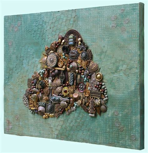 Assemblage Wall Art Steampunk Decor 3d Abstract Collage Etsy