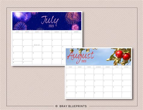 2023 Calendar Printable, Desk Calendar Monthly, PDF, Letter Size, A4 ...