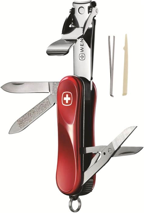 Wenger Nail Clip Swiss Army Knife Red 65mm Uk Sports