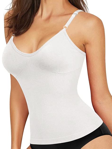 Shaperin Women Camisole With Built In Bra Cup Strap Supportive Padded