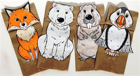 Canadian Animal Paper Bag Puppets Play Cbc Parents