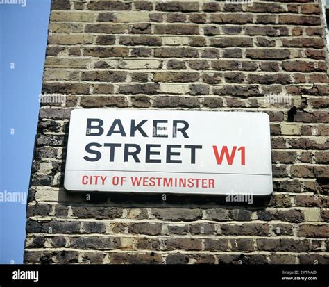 England London Baker Street Sign Home Of Sherlock Holmes Book