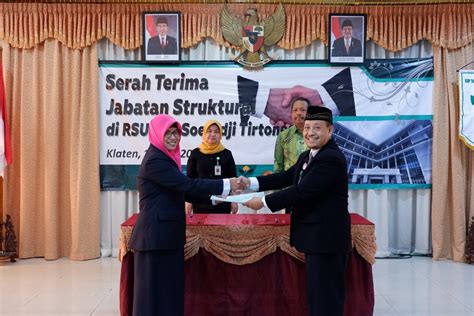 Serah Terima Jabatan Struktural Di Rsup Dr Soeradji Tirtonegoro Rsup