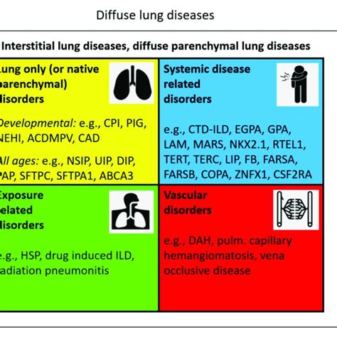 Overview Of Interstitial Diffuse Parenchymal Lung Diseases And Their Download Scientific