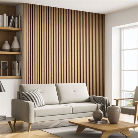 Acoosti Oak Wood Slat Acoustic Wall Panel Fwdirect