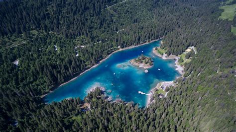 Luftaufnahmen Caumasee Flims Graub Nden Air View Luftaufnahmen