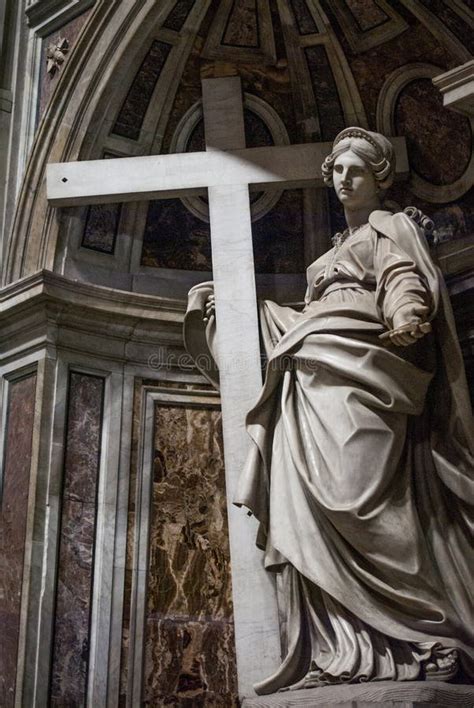 Statue From Inside Of The Basilica Of St Peter Vatican Editorial