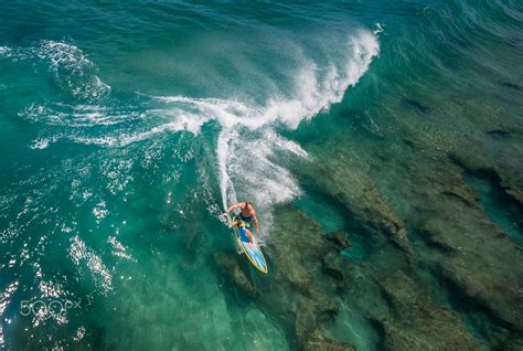 Aerial Surf Shot Shot With My Phantom 4 Drone At Off The Wall Surf Break On The North Shore Of